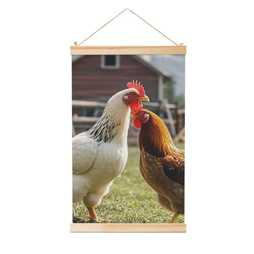 Poster mural poulets pour habiller un grand mur vide sans grand cadre