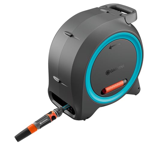 GARDENA Dual Hose Box M Rangement du tuyau : Prêt à l'emploi, Pour installation murale ou...