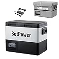 Setpower PT35 Car Refrigerator with Cover,37QT Dual Zone Portable Freezer,12 Volt Refrigerator Electric Cooler for Car Camping, RV,Truck,Vehicles,Travel and Home Use