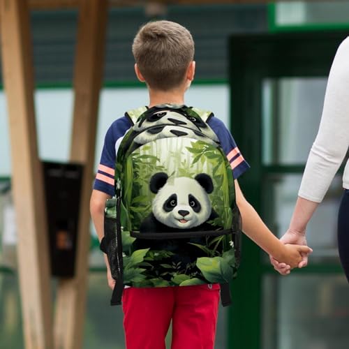 Sac à dos panda scolaire multicolore avec trousse pour fille et garçon - 6