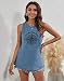 miuyinger Womens Tank Tops Camping Hiking Outdoor Cute Graphic Sleeveless Shirts Trendy Summer Workout Casual Activewear T-Shirts Basic Tunic (Ink Blue, L)