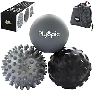 Plyopic Massage Ball Set – for Deep Tissue Muscle Recovery, Myofascial Release, Trigger Point Therapy, Mobility, Plantar Fasciitis Relief – Eliminate Muscle Pain and Tension in Your Back Neck Foot
