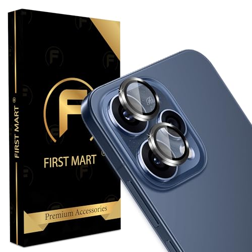 Image of FIRST MART Black Camera Ring Guard Protector for Oppo Reno 15 | Tempered Glass with Metal Alloy Rings, HD Clear, Scratch Resistant, Case-Friendly | Pack of 1