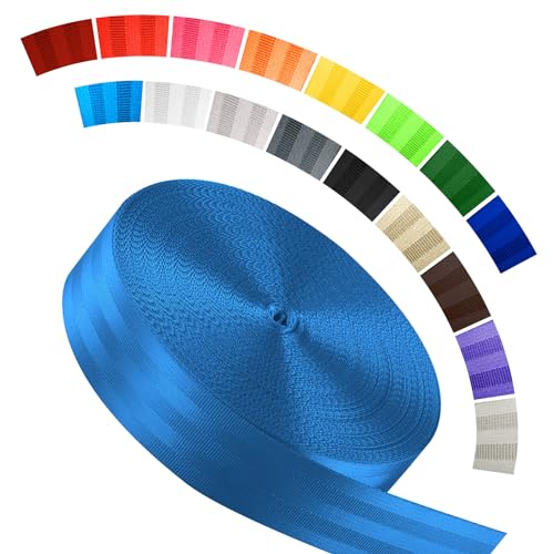 Image of Polyester Webbing Strap 16+Colors - 1 inch&1.5 inch&1.9 inch - 16.5 25 33 55 Yards Heavy Duty Webbing Roll, Flat Webbing Strap for Indoor&Outdoor Gear, Climbing, DIY Crafting, Repairing