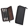 erofa Ledertaschen-Set mit 3 Schlitzen, Schwarz - Crazy Horse, Modern #2