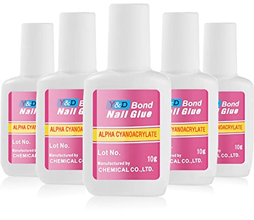 Ealicere - Colla adesiva per unghie, con pennello, ad asciugatura rapida, super resistente, per unghie