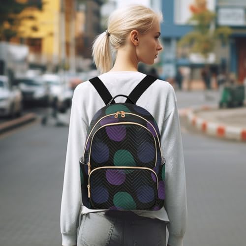 Mochila redonda abstracta de moda refinada para ambientes de negocios 7