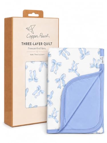 Image of Copper Pearl Jumbo 3-Layer Baby Blanket: Soft Baby Quilts for Boys and Girls | Breathable, Cozy, Toddler Blanket | Baby Quilt for Newborns | 46x46 Premium Polyester /Rayon | Daphne