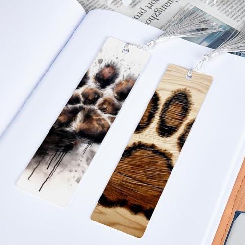 Marque-pages avec pompons et empreintes de pattes, le cadeau idéal pour lecteur