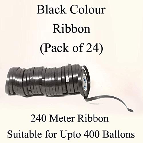 Image of AMFIN Curling Ribbons for Balloons - Black (Pack 24)