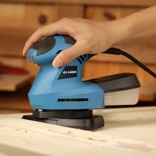 image for G LAXIA Detail Sander, 1.6 Amp Electric Sander with 10Pcs Sandpapers, 