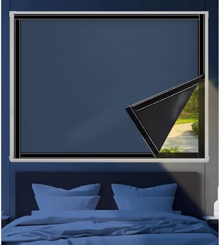 Persianas Opacas Portátil 160 x 190 cm, Blackout, sin Taladrar, F...