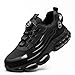 GemChve Scarpe Antinfortunistiche Uomo Donna Leggere Traspiranti Sneakers Antiscivolo Scarpe Sicurezza con Punta in Acciaio Regolazione Rapida dei Lacci Black 43 EU immagine