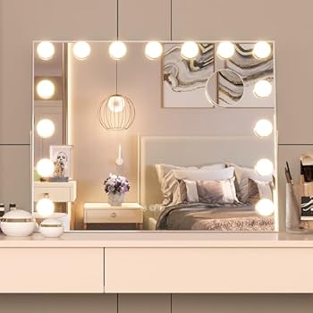 CASSILANDO Hollywood Vanity Irror Bluetooth Speaker And Lights, Akeup
