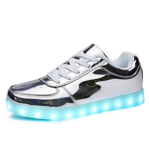 Image of SANYES LED Light Up Shoes for Women Men, Low-Top USB Rechargeable Glowing Sneakers, Luminous Dancing Shoes for Party Sports