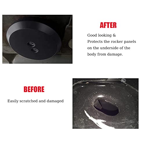 Image of 4 Packs Jack Pad Adapter, Aluminum Jacking Puck, Billet Floor Jack Pads Compatible with Chevrolet Corvette C5 C6 C7 C8 Z06 Zr1 and Most Porsche Frame Rail (Black)