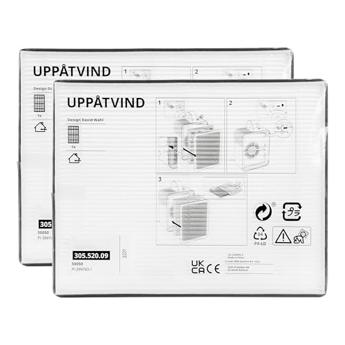 Filtre de rechange UPPATVIND lot de 2 blancs 25x20x2.5cm purificateur d'air