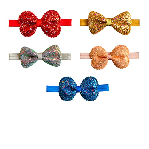 Image of ANNA CREATIONS 5 Pcs Elastic Hairband Headbands for Baby Girls and Kids