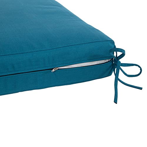 Image of QILLOWAY Outdoor Chair Cushion Set with Strings,Replacement Outdoor Cushions for Patio Furniture.(Peacock Blue)