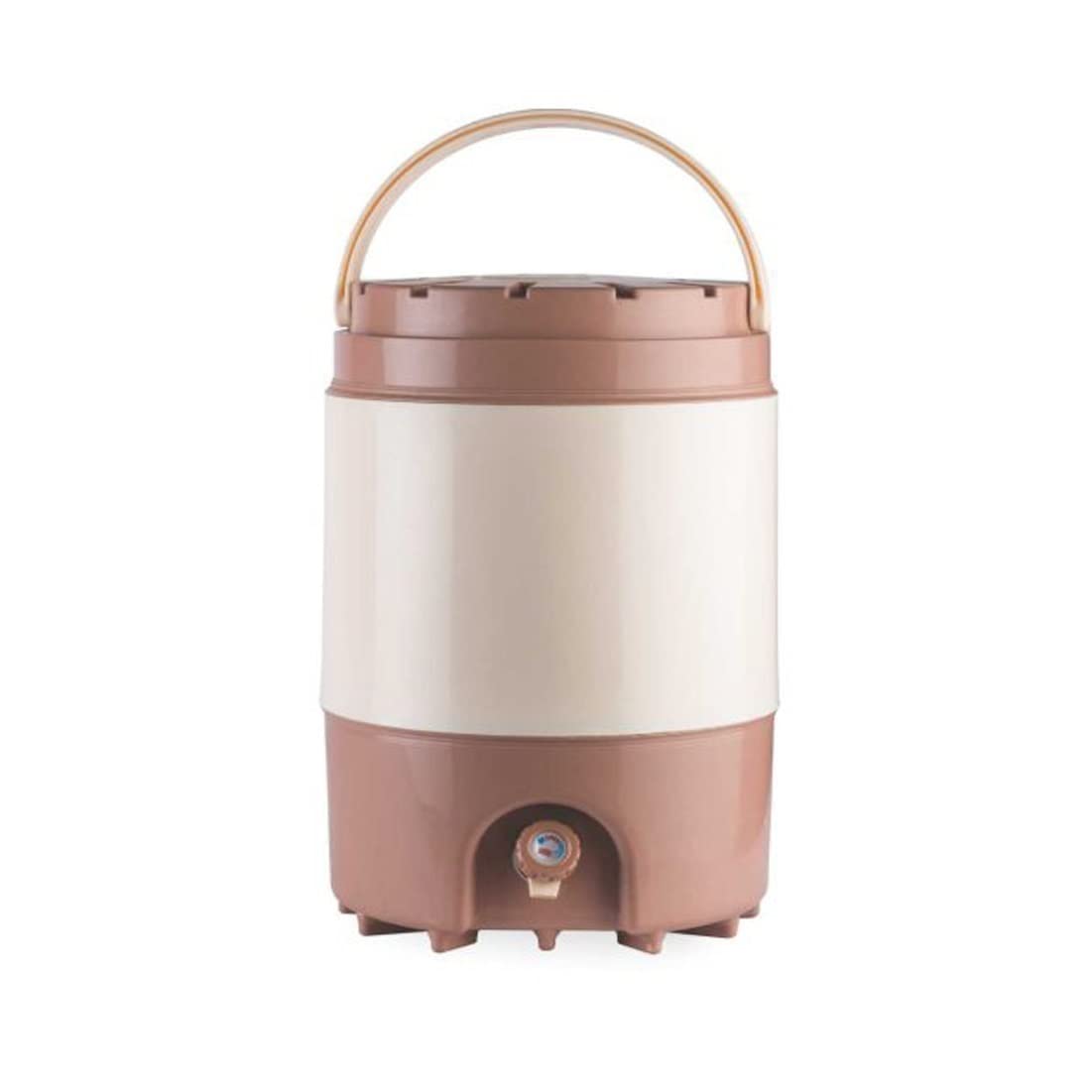 Nabhya Cool&Cool Water Camper Dispenser Insulated Plastic Water Jug | Food Grade | Easy to Carry | BPA Free (12Ltr, Brown)