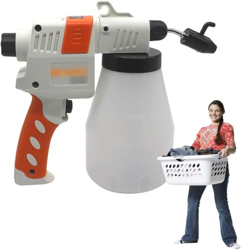 Pistola eléctrica de limpieza de puntos de 65 W, pistola textil con boquilla de presión ajustable y flujo de chorro de 1-2 ml/s para telas, cristales y rocas