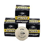 Dunlop White Pro Squash Ball - 3 Balls