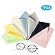 Yoezuo 7 Stück Brillenputztuch, 18 x 15cm Mikrofasertuch Brillenputztücher Mikrofaser Reinigungstücher für Brillen, Bildschirme, Tabletten, Handy, Kamera (7 Farben)