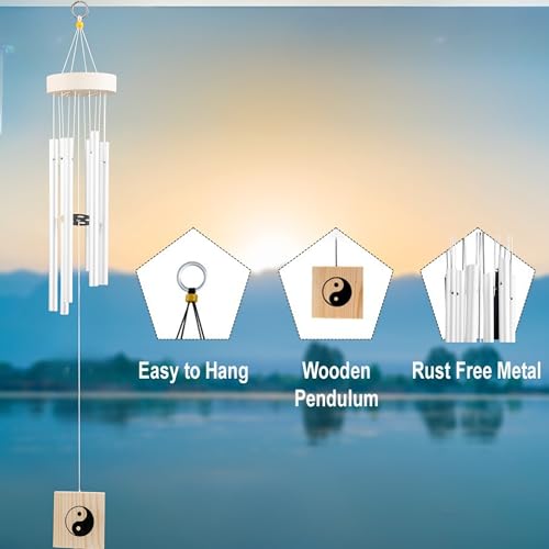 Image of Wind Chime | Wind Chimes for Balcony | Wind Chimes for Home Positive Energy (Silver)