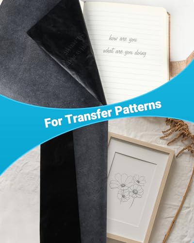 100 Blatt hochwertiges tracing paper für präzises Übertragen von Motiven, inkl. 5 Prägestifte, ideal als pauspapier a4 oder kohlepapier a4 für Papier, Holz, Stoff und kreative Bastelprojekte.