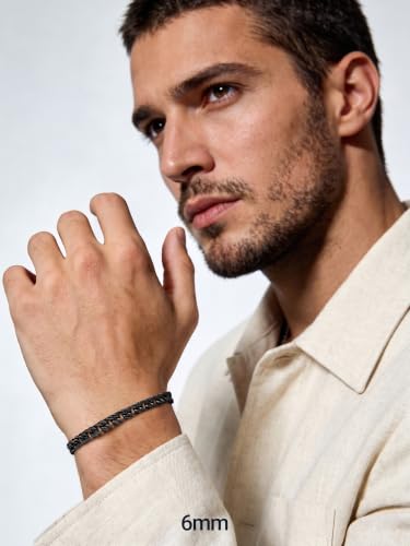 Image of PROSTEEL Bracelets for Men, Cuban Link, Silver /Gold /Black, Stainless Steel | 6 /8 /12 /17mm Width, 7.5 /8.3 /9 inch Length, Stainless Steel Mens Bracelet, Durable & Non Tarnish, Chunky Jewelry with Gift Box