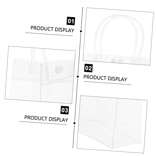 10-Pack PVC Tote Bags Simple Storage Pouches Clothing Convenient Shoulder Bags for Everyday Use3