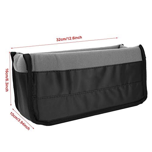 DSLR Camera Insert Bag with Adjustable Padded Partitions Shockproof Waterproof Photography Storage Pouch Hook/Loop Fastening for Camera Lens Grey 150chars - Image 4