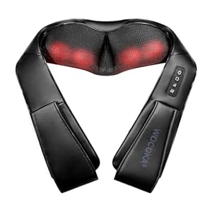 Massager for Neck and Shoulder Pain, Shiatsu Back Massager with Heat, Electric Pillow for Neck, Back, Shoulder, Foot, Leg, Muscle Pain Relief, Shoulder Birthday Gifts