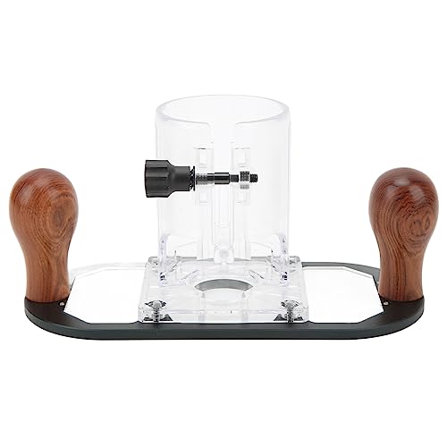 Mavaol Tauchbasis für Oberfräse, 65-mm-Trimmerbasis, Aluminiumlegierung, präzise Tiefeneinstellung, ergonomischer Holzgriff für Holzbearbeitung, CNC-Fräser-Zubehör