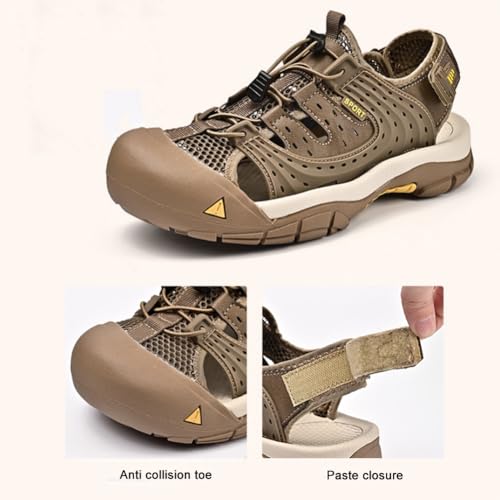 Beach shoes men outdoor breathable toe cap anti slip versatile casual plus size sandals4