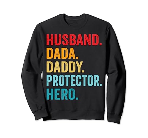 Husband Dada Daddy Protector Hero Father Funny Fathers Day Felpa
