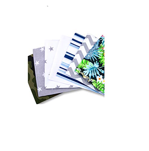 Amazinggirl Baumwollstoff meterware Stoffpaket 14 Stück 20x40 cm - Stoffe zum Nähen Patchwork Stoff Paket Stoffreste Baumwolle nähstoffe mit Gummi und Vliesstoff