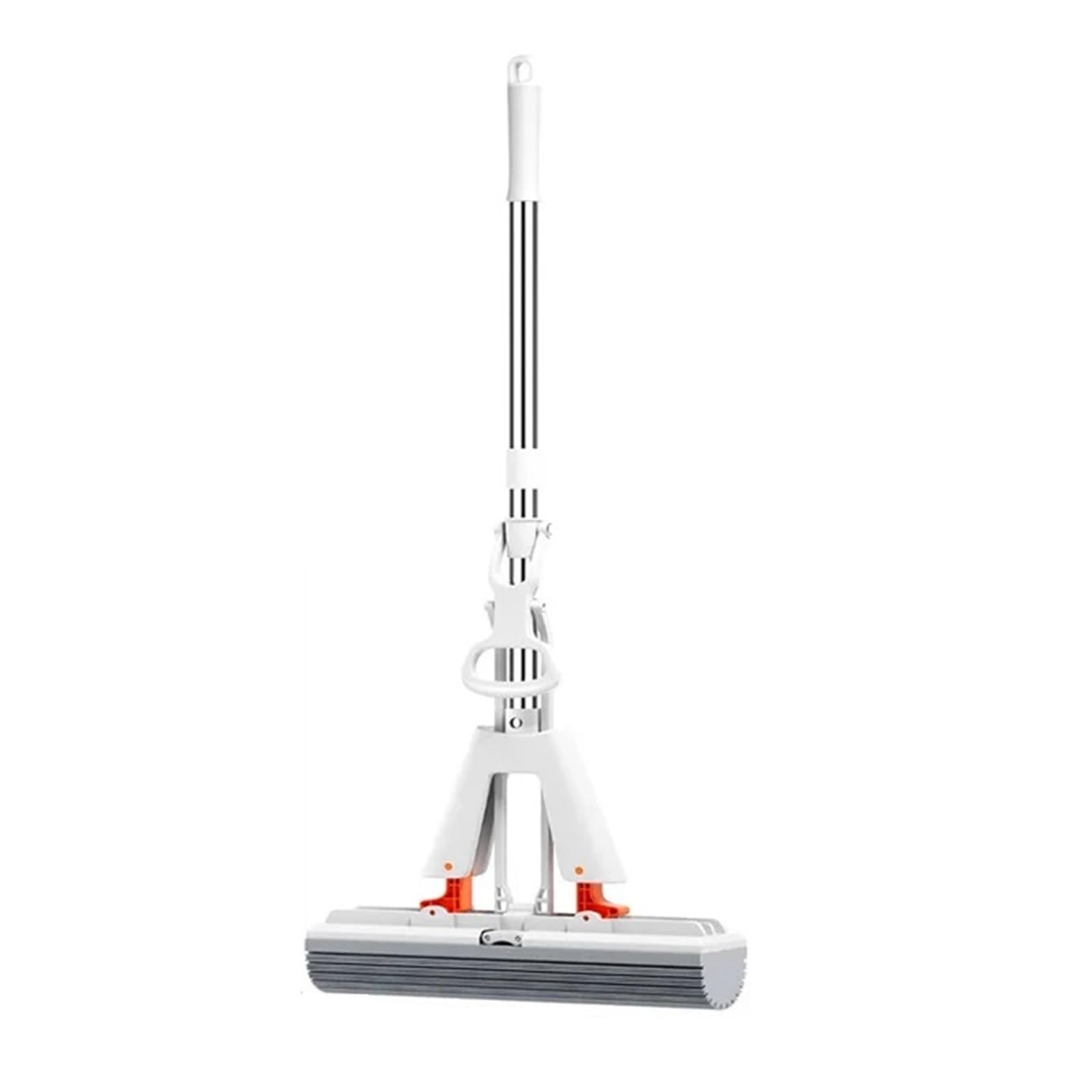 Fregona de algodón de Goma autodrenante exprimible, fregona Plana autolimpiable mágica de Manos Libres, Esponja Reutilizable, Herramienta de Limpieza de Pisos for el hogar(Total 2 mop Head)