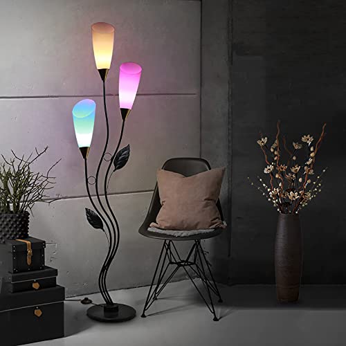 Lámpara de pie para la sala que cambia de color y crea una atmósfera cálida