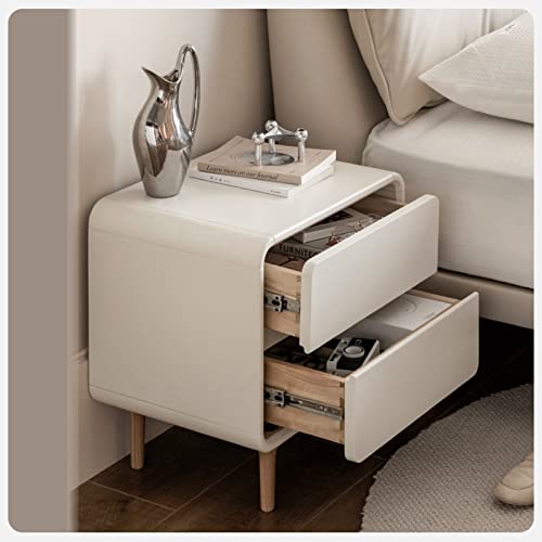 Table de chevet en bois moderne blanche 45x35x47 cm table d'appoint de chambre salon - 4