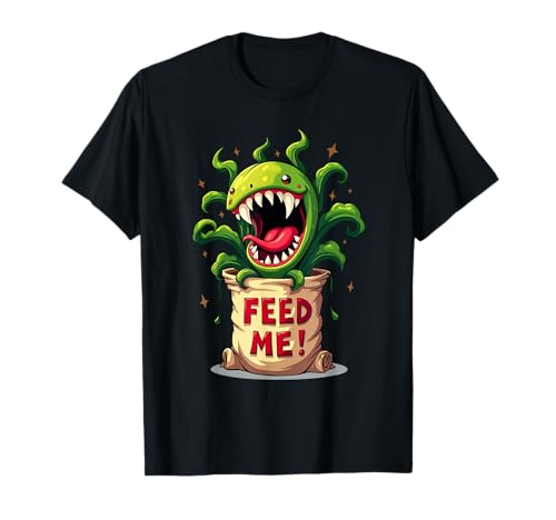 Feed Me Venus Flytrap Carnivorous Plant Humor Gardening T-Shirt