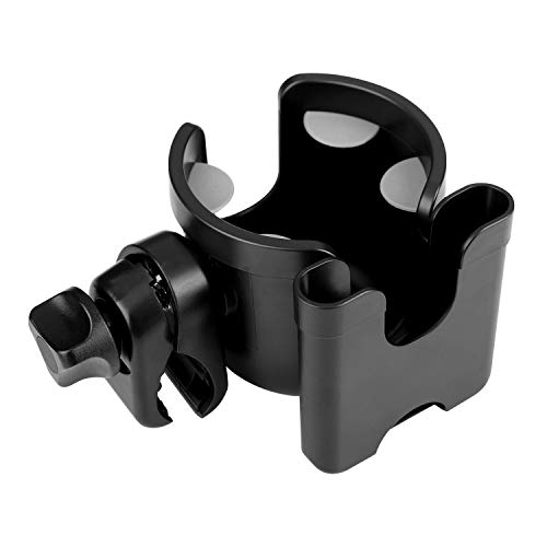 Roinaee Wheelchair Cup Holder with Phone Holder, 2 in 1 Walker Cup Holder, Stroller Cup Holder,Bike Cup Holder, Cup Holder for Walker,Wheelchair,Bike,Stroller