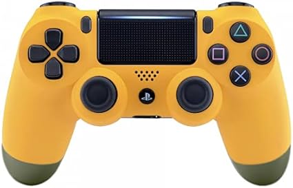 Amazon Co Jp ソフトタッチアンバーイエローワイヤレスカスタムコントローラー Playstation 4 Ps4用 グリーンベース ゲーム