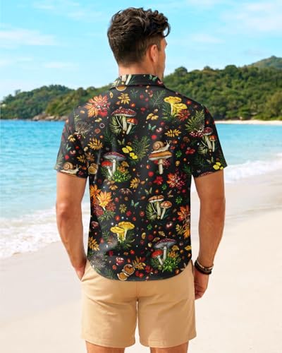 Image of 99TIMORO Fathers Funny Mens Hawaiian Shirt, Movie Button Down Short Sleeve Top, Father Day Summer Gifts