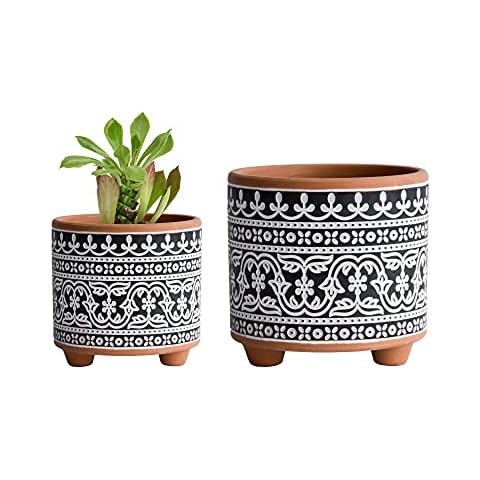 D'vine Dev Set of 2 Wave Pattern Planters Cover