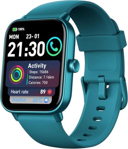 Smartwatch Damen mit Telefonfunktion,1.8" Smart Watch Fitnessuhr mit Whatsapp und Alexa,Herzfrequenz Schlafmonitor,120+ Sportmodi Fitness Tracker,IP68 Wasserdicht Uhren Damen für S