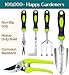 GROWIT Heavy Duty Gardening Tools - Gardening Gifts for Women, Men, Mom, Dad - Durable, Ergonomic Garden Tools Set