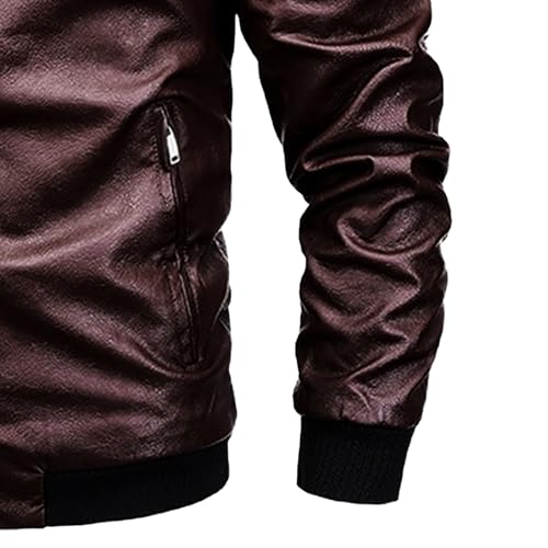 Chaqueta para hombre con forro polar y cuero sintético miniatura 5