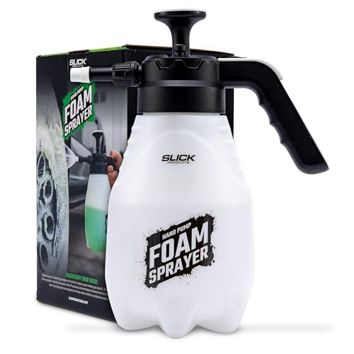 Slick Products Hand Pump Foam Sprayer 70 oz Portable Foam & Mist Sprayer for Cars Trucks Motorcycles ATVs UTVs and Off-Road Vehicle Cleaning Without a Pressure Washer