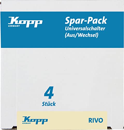 Kopp Rivo Profi-Pack 581601056 Universal Switch Pack of 4, Cream, Vorteilspack mit 4 Stck